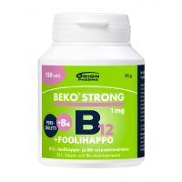 Beko Strong B12+Foolihappo+B6 150 purutabl mustikka-karpalo