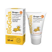 BioGaia Drops+D3 maitohappobakteeritippa 10 ml