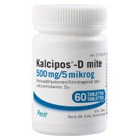 KALCIPOS-D MITE 500 mg/5 mikrog 60 kpl tabl, kalvopääll
