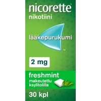 Nicorette Freshmint 2 mg 30 kpl lääkepurukumi