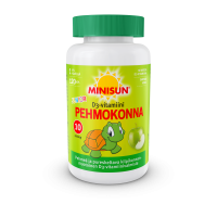 Minisun D-vitamiini Pehmokonna Junior omena 10 mikrog 120 kpl pureskeltava pehmytpala