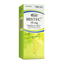 HISTEC 10 mg 100 fol tabl, kalvopääll