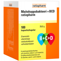 Maitohappobakteeri B+C+D Ratiopharm 100 kaps