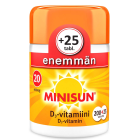 Minisun D-Vitamiini 20 mikrog 225 tabl 200+25 tabl