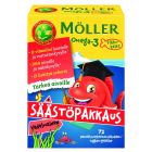 Möller Omega-3 Pikkukalat vadelmainen 72 kpl  säästöpakkaus