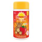Minisun D-Vitamiini 10 mikrog Junior Nalle 100 purutabl mansikka