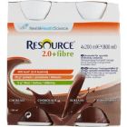 Resource 2.0 Fibre 4x200 ml neste, täydennysravintovalmiste suklaa