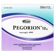 PEGORION 12 g 50 x 12 g jauhe oraaliliuosta varten, annospussi