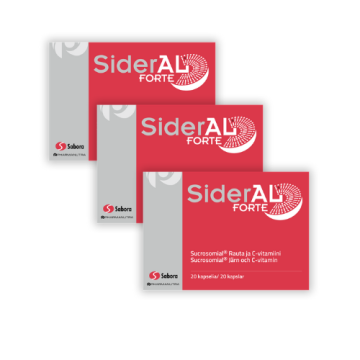 SiderAL Forte rauta kampanjapakkaus 3x20 kaps 30 mg