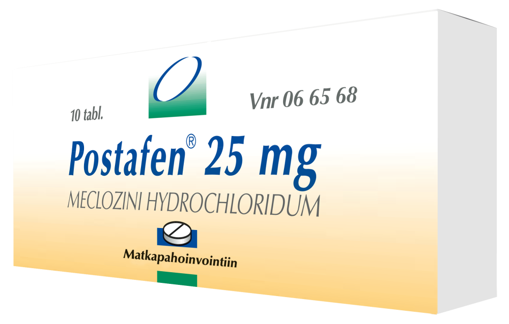 Paras matkapahoinvointilääke 2026 1 Postafen 25mg matkapahoinvointilääke