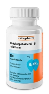 Maitohappobakteeri +B ratiopharm 100 kaps