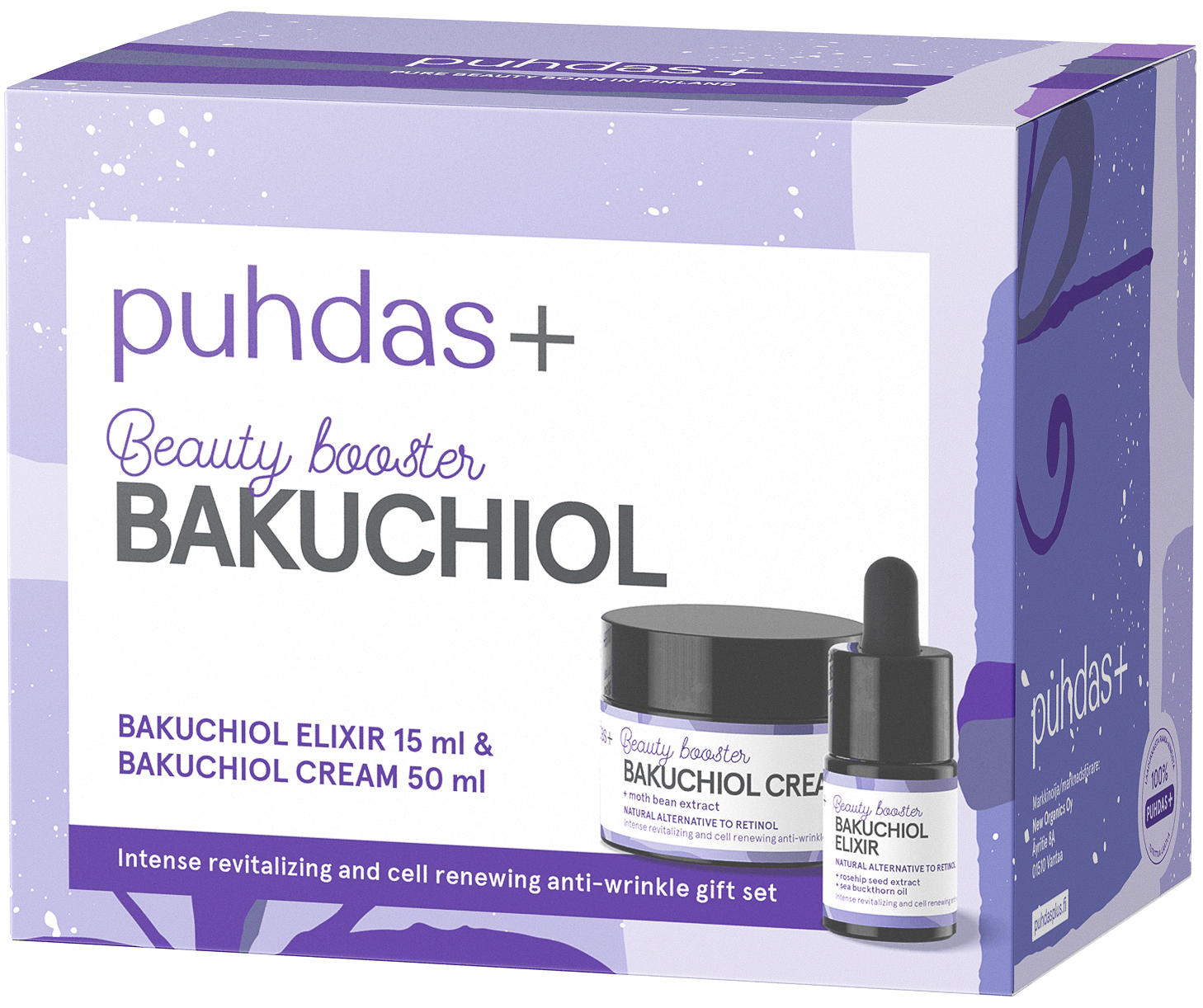 Puhdas+ Bakuchiol cream & serum lahjapakkaus — Puhdas+