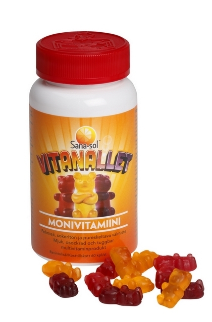 Sana-Sol Vitanallet monivitamiini 60 kpl — Sana-Sol