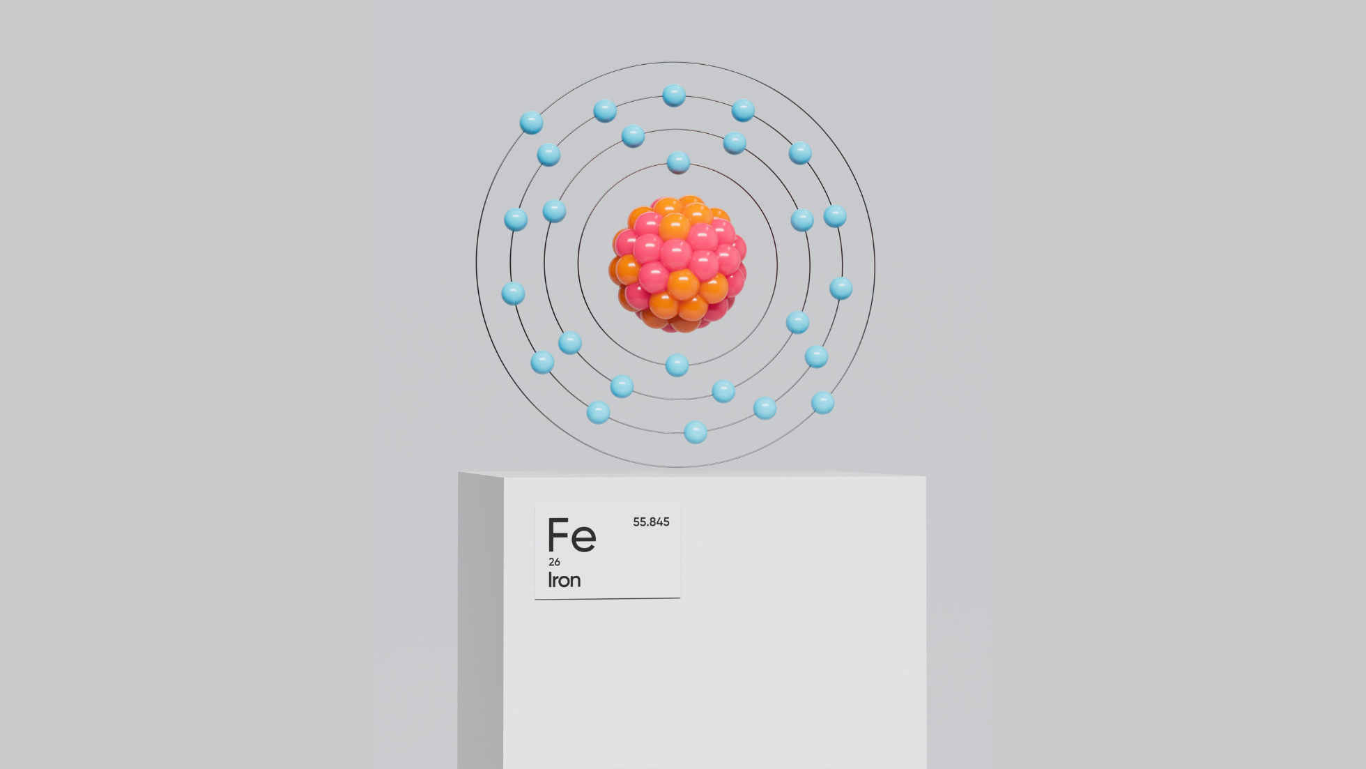 Mikä on paras rautavalmiste? Kuvassa rauta-atomi